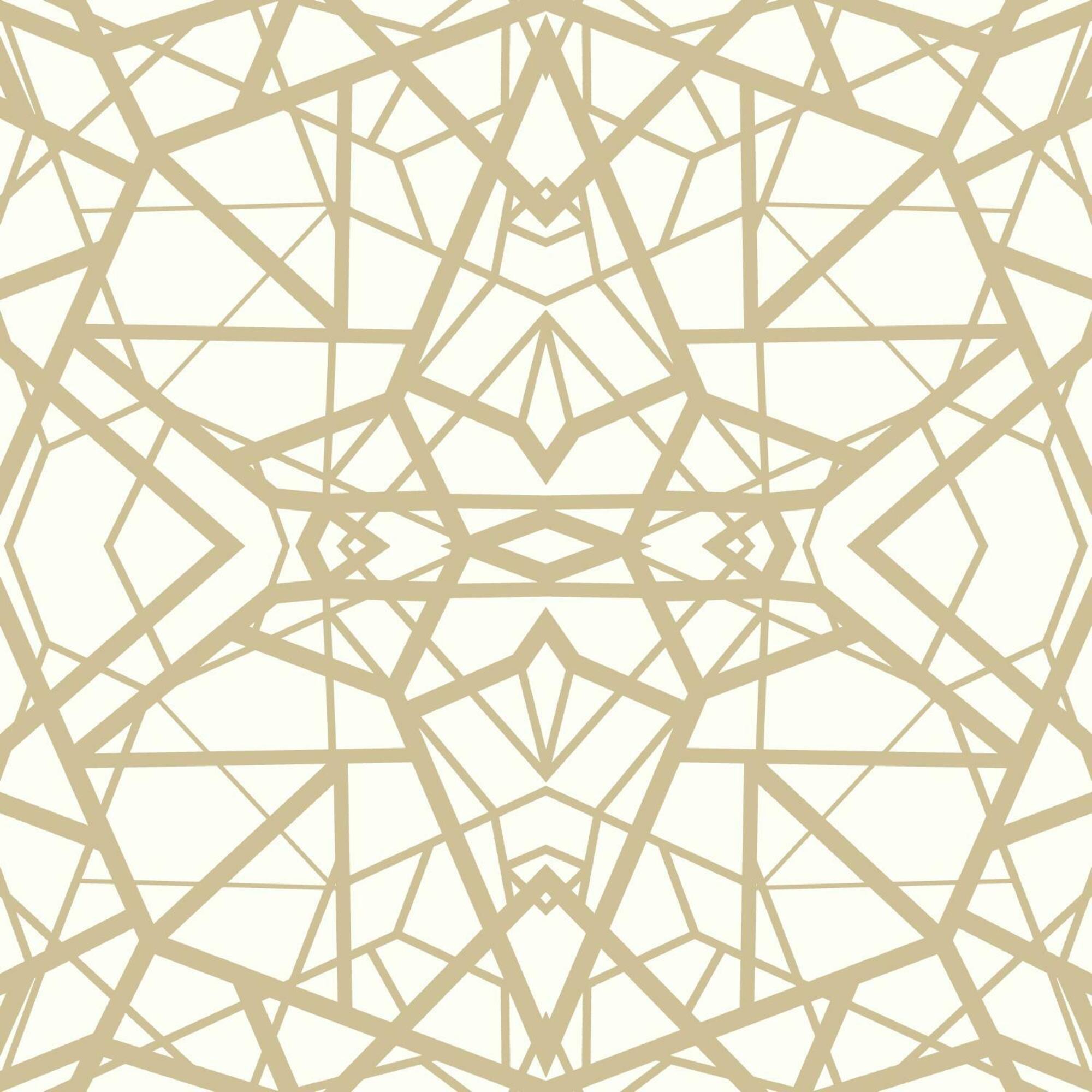 RoomMates White & Gold Shatter Geometric Peel & Stick Wallpaper